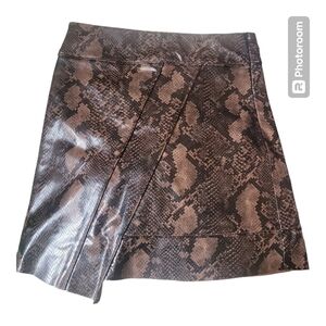Zara Snakeprint Asymmetrical Skirt - Size XS, 0